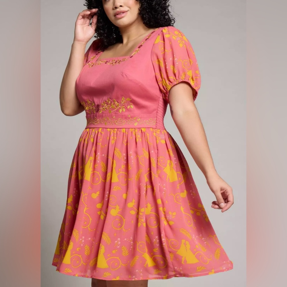 Her Universe Pink and Yellow Mini Dress